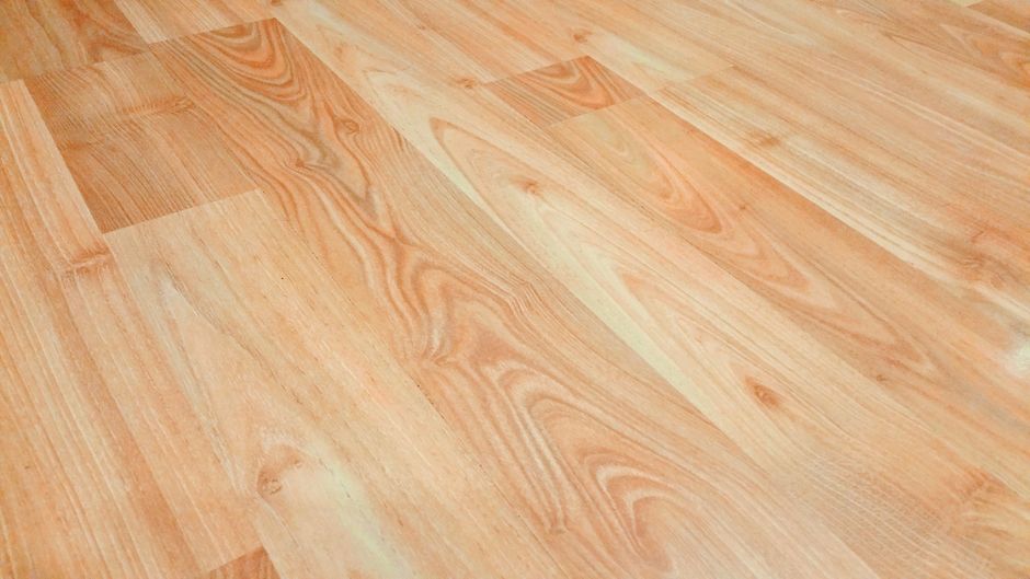 Close-up of light-toned hardwood flooring